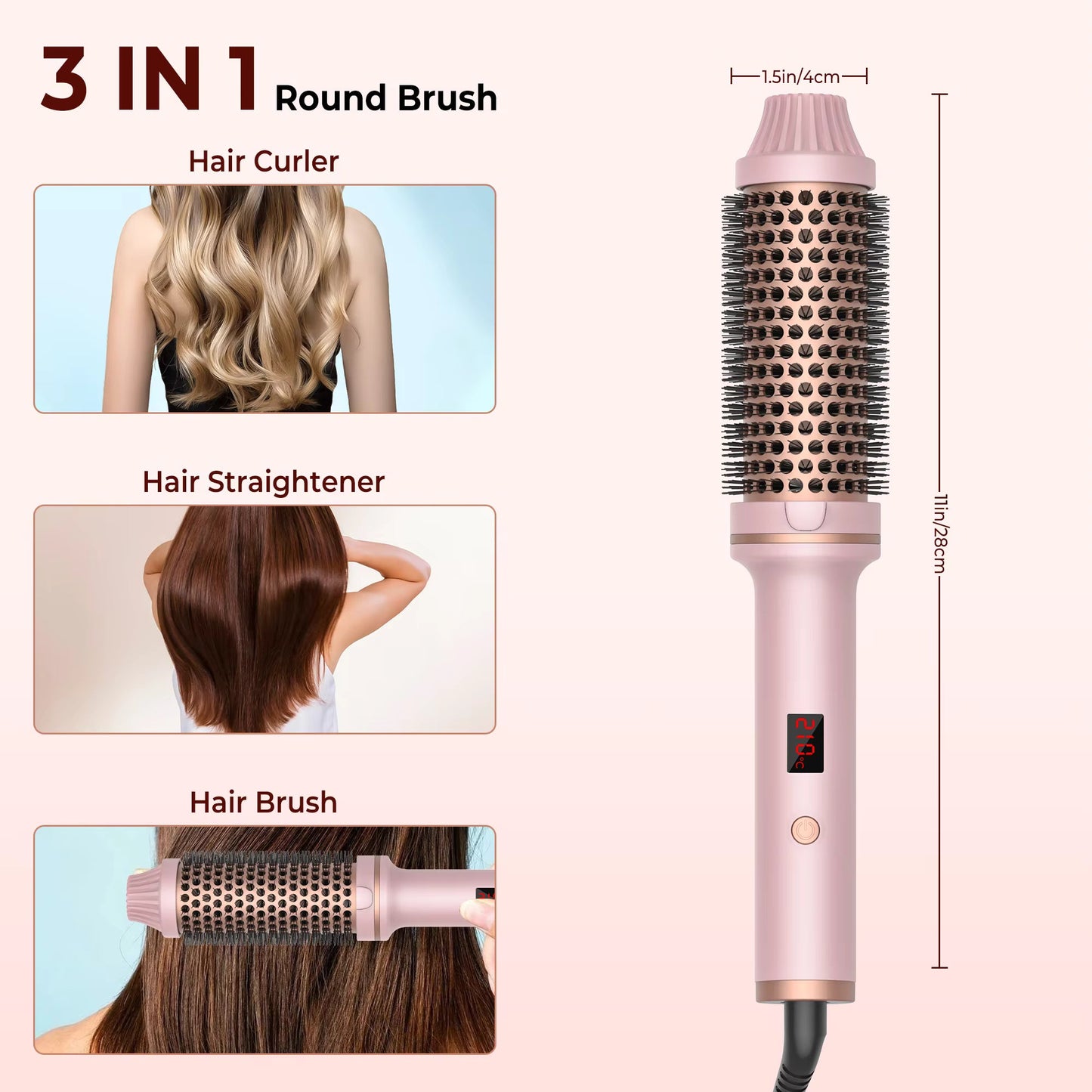 LumiBrush | Verwarmde Ronde Borstel
